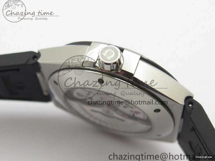 0419 Neat Constellation 131.33.41.21.03.001 SS TW Best Edition Black Dial On Gummy Strap A 7873